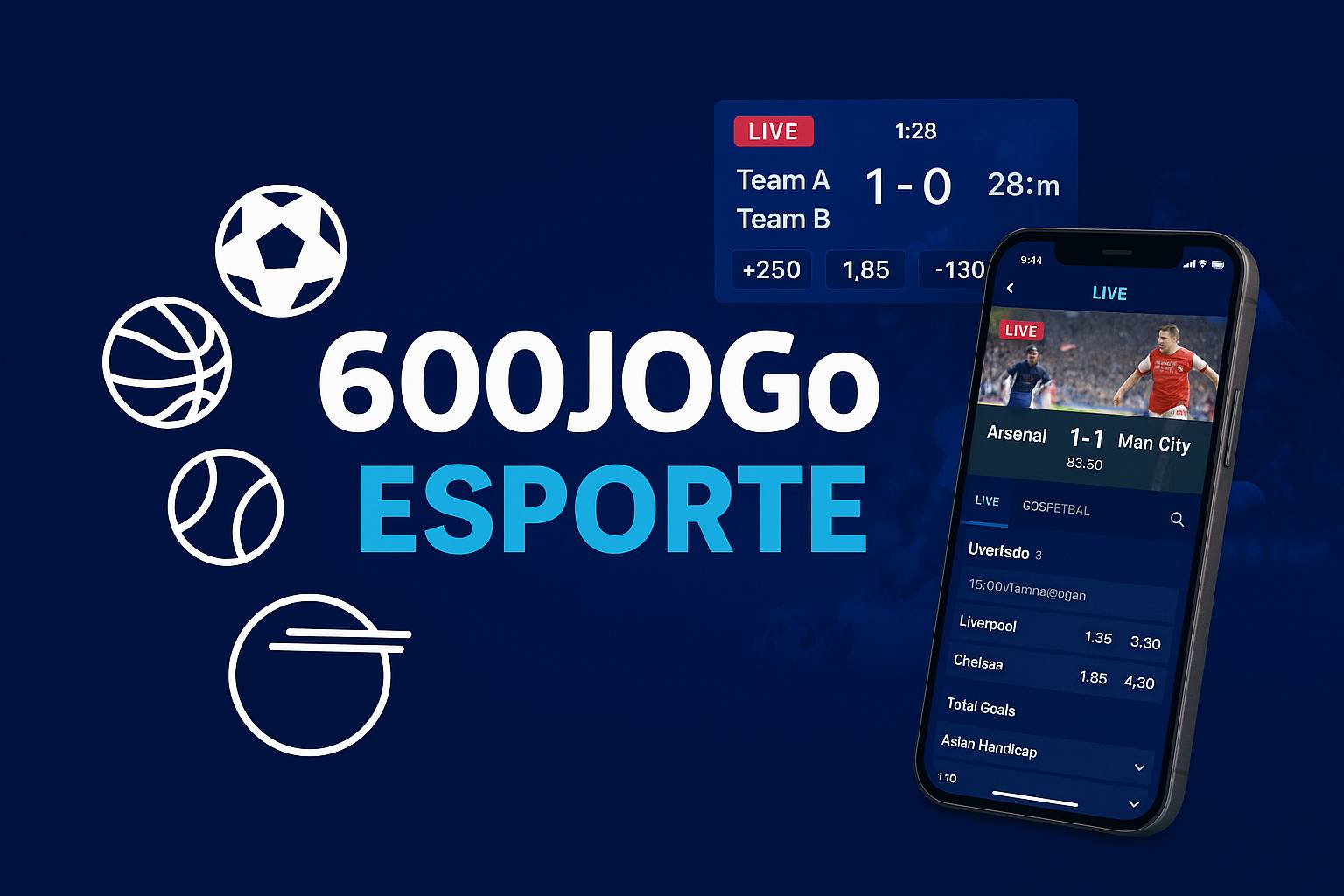 Aposte em apostas esportivas no cassino online 600JOGo